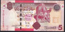 LIBIA (LIBYA) :  5 Dinar – P69 - UNC - Libyen
