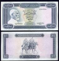 LIBIA (LIBYA) : Banconota 10 Dinari - P37b – XF - Libia