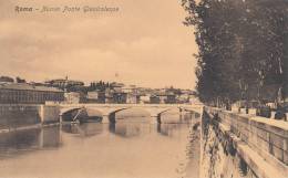 - ROMA - NUOVO PONTE GIANICOLENSE   BELLA FOTO D´EPOCA ORIGINALE 100% - Brücken
