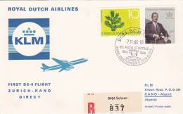 SCHAAN  /  KANO (Nigeria) - Cover _ Lettera  -  First DC 8 Flight  - Royal Dutch Airline - KLM - Aéreo