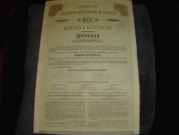 Obligation Communale 4 1/2% " Sté Crédit Foncier De Hongrie " Budapest 1897 Magyar Avec Coupons. - Banco & Caja De Ahorros