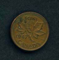 CANADA  -  1947  1 Cent  Circulated As Scan - Canada