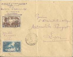 GUINEE 1942 - LETTRE DE GUINEE - KINDIA POUR LYON - Cartas & Documentos