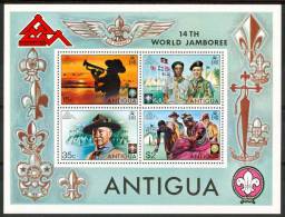 1975 Antigua Scout Scoutisme Scouting Block MNH** -Sc34 - Ungebraucht