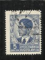 MONTENEGRO 1941 YUGOSLAVIA OVERPRINTED SOPRASTAMPATO DI JUGOSLAVIA 5 D USATO USED OBLITERE' - Montenegro