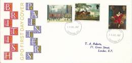 1967 British Paintings Set Of 3 Stamps On Neatly Addressed First Day Cover FDI London 10 Jul 1967 - 1952-71 Ediciones Pre-Decimales