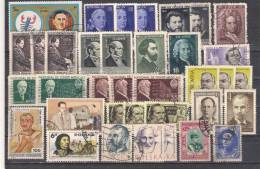 Lot 119  Famous People 6 Scans 255 Different Mint, Used - Other & Unclassified