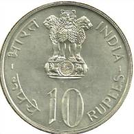 INDIA 10 RUPEES ASHOKA COLUMN FRONT 25 YEARS INDEPENDENCE BACK 1972 AG SILVER UNC KM187.1 READ DESCRIPTION CAREFULLY!! - Inde