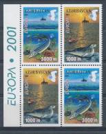 Europa CEPT 2001, Aserbaidschan Block Of 4 From Booklet, MNH** - 2001