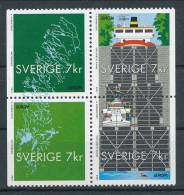 Europa CEPT 2001, Sweden, Block Of 4 From Booklet, MNH** - 2001