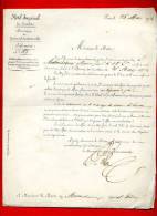 HOTEL IMPERIAL DES INVALIDES 1854 NOTIFICATION DE DECES DU LIEUTENANT MALASSIGNE NE A MONTIERCHAUME ORNE - Documents