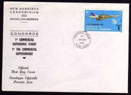 New Hebrides (Fr) - 1976 - Concorde First Commercial Flight - FDC - FDC