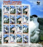 Antarctica - South Georgia 2008, WWF, Birds, Penguin, Michel 454-57, Sheetlet MNH 19020 - Autres & Non Classés