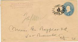 L-US-78 - ETATS-UNIS Entier Postal Enveloppe De 1 Ct - ...-1900