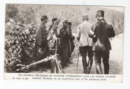 CPA : Général Micheler En Tournée Inspection Dans Les Postes Avancés ( Lieu Indéterminé) - Guerre 1914-18