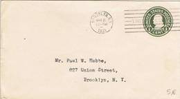 L-US-90 - ETATS-UNIS Entier Postal Enveloppe De BROOKLYN 1921 - 1921-40