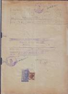 FISCAUX,REVENUES,DOCUMENT ,2 STAMPS,1946,ROMANIA - Fiscaux