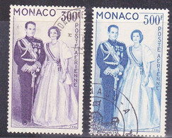 MONACO - 1959 - POSTE AERIENNE - YVERT N°71/72 OBLITERES - COTE = 35 EUR. - - Gebruikt