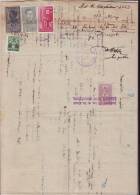 MIXT FISCAUX,REVENUES,DOCUMENT ,4 STAMPS,1942,ROMANIA - HUNGARY,VERY RARE! - Fiscaux