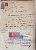 FISCAUX,2X REVENUES,DOCUMENT ,6 STAMPS,1940,ROMANIA - Fiscaux