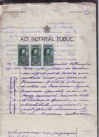 FISCAUX, REVENUES,DOCUMENT ,3 STAMPS,1928,ROMANIA - Fiscaux