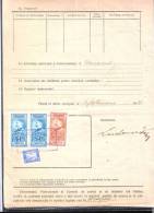 FISCAUX, REVENUES,DOCUMENT ,4 STAMPS,1931,ROMANIA - Fiscales