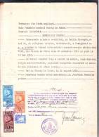 FISCAUX, REVENUES,DOCUMENT ,4 STAMPS,1931,ROMANIA - Fiscale Zegels