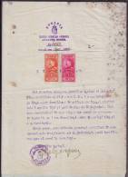 FISCAUX, REVENUES,DOCUMENT ,2 STAMPS,1929,ROMANIA - Fiscale Zegels