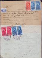 FISCAUX,2X REVENUES,DOCUMENT ,8 STAMPS,1932,ROMANIA - Fiscales