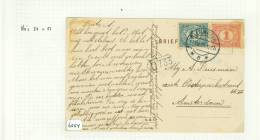 BRIEFKAART NVPH 51 + 53 Uit 1916 Van LEEUWARDEN Naar AMSTERDAM  (6554) - Lettres & Documents