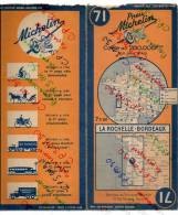 Carte Géographique MICHELIN - N° 071 - LA ROCHELLE - BORDEAUX - 1941 - Strassenkarten