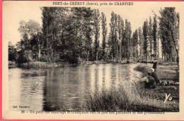 CPSM 38 PONT DE CHERUY Pres De CHARVIEU Un Petit Lac Ombragé  Joie Des Pêcheurs Et Promeneurs   * Format CPA - Pont-de-Chéruy