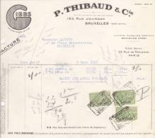 P THIBAUD ET CIE 163 RUE JOURDAN BRUXELLES - GIBBS - 1900 – 1949
