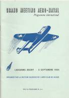 Lausanne-Ouchy - Aviation - Meeting Aéro-naval - 1954 - Rare - Otros & Sin Clasificación