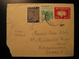 BANGLADESH 1974 Bogra Dacca Postal Stationery Cover Pakistan 20 Paisa - Bangladesch