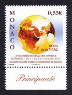 Monaco 2012 - Yv N° 2839 ** - Xe CONGRES MONDIAL DES CONSULS - Neufs