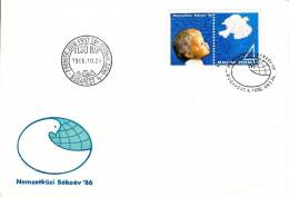 HUNGARY - 1986. FDC - International Peace Year - Stamp With Label - FDC