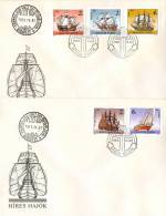 HUNGARY - 1988. FDC Set - Famous Sails/Ships - Santa Maria,Mayflower,Jylland - FDC