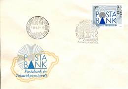 HUNGARY - 1989. FDC - Postal Savings Bank Inauguration - FDC