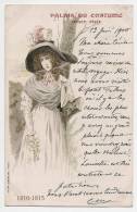 Illustration Yaphe - Palais Du Costume - Projet Félix - Belle Jeune Femme 1810 - 1815 - Ecrite / Timbrée 1900 - Mode