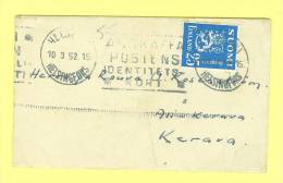 Finland Cover: 1952 Postmark With Propaganda - Storia Postale