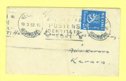 Finland Cover: 1952 Postmark With Propaganda - Covers & Documents