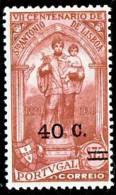 !										■■■■■ds■■ Portugal 1933 AF#557* St.Anthony Surcharged 40 On 75 Mint (d0196) - Neufs