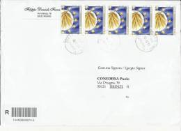 ITALIA REPUBBLICA LETTERA 16 - 8 - 2011 RACCOMANDATA EUROPA 2005 + BLOCCO DI 25 PEZZI DISSESTO IDROGEOLOGICO - 2011-20: Poststempel