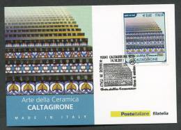 ITALIA - FDC CARTOLINA MAXIMUM CARD 2012 - MADE IN ITALY - ARTE DELLA CERAMICA - CALTAGIRONE ( CATANIA ) - 354 - Maximumkaarten