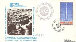 Conférence Système Météosat  Enveloppe Illustrée Oblitération PARIS Du 28/1/1981 - Europe