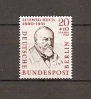 GERMANY DEUTSCHE BUNDESPOST BERLIN BERÜHMTE MÄNNER BERLINS 1957 / MNH / 168 - Ungebraucht