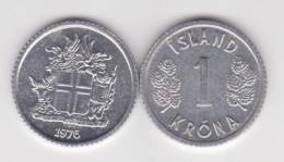 Islandia 1 Corona 1.976 Aluminio KM#23 SC/UNC     T-DL-10.327 - Island