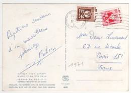 2 Timbres  / Carte , Postcard Du 12 Nov ?? 1971 Pour La France - Briefe U. Dokumente