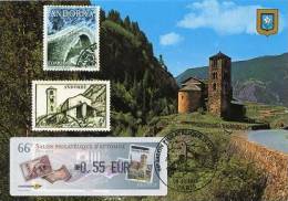 FRANCE (2012) - Carte Maximum Card - ATM LISA - 66 Salon D'Automne - Andorra / Andorre - St. Joan Caselles (church) - 2010-2019